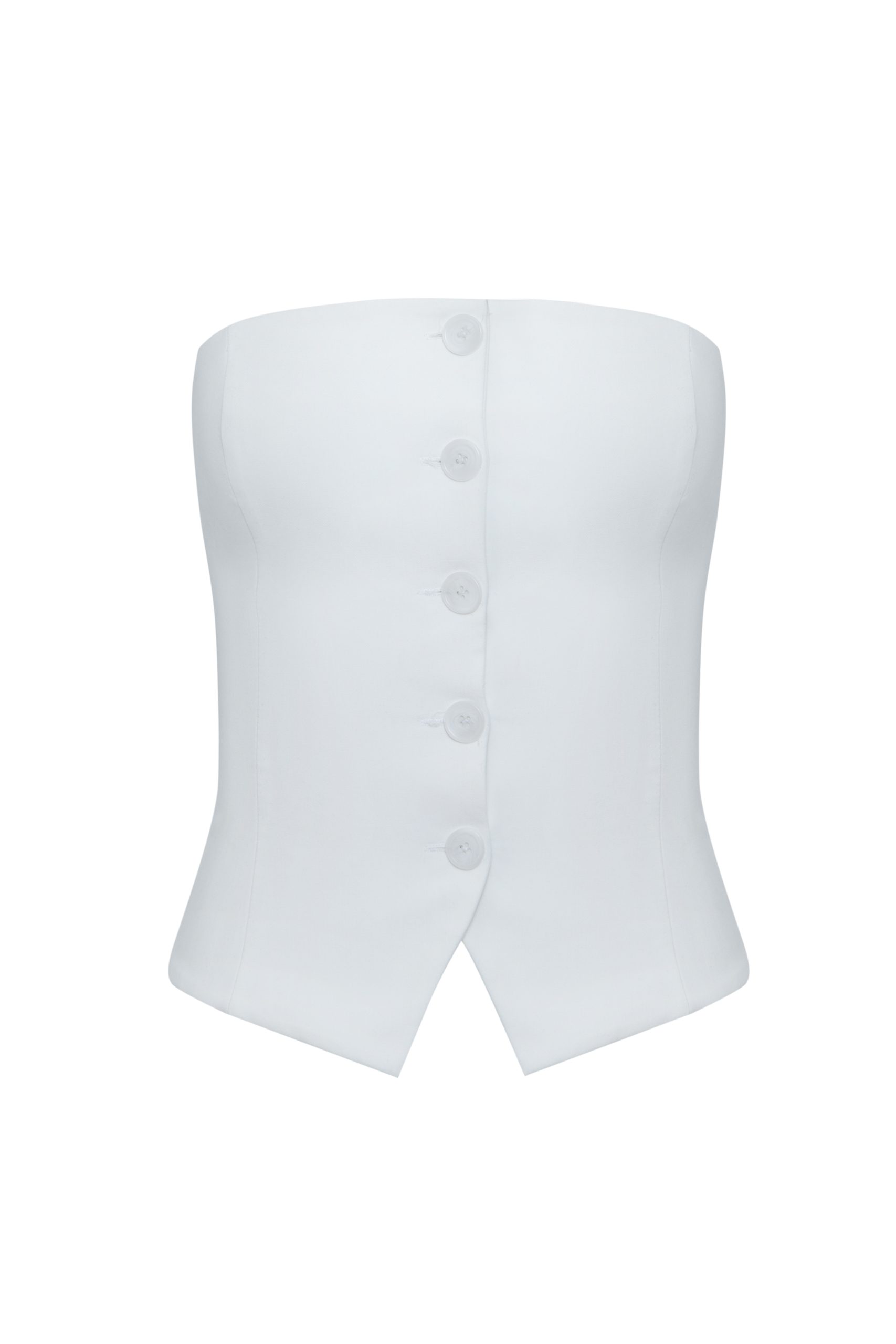White bustier corset with buttons