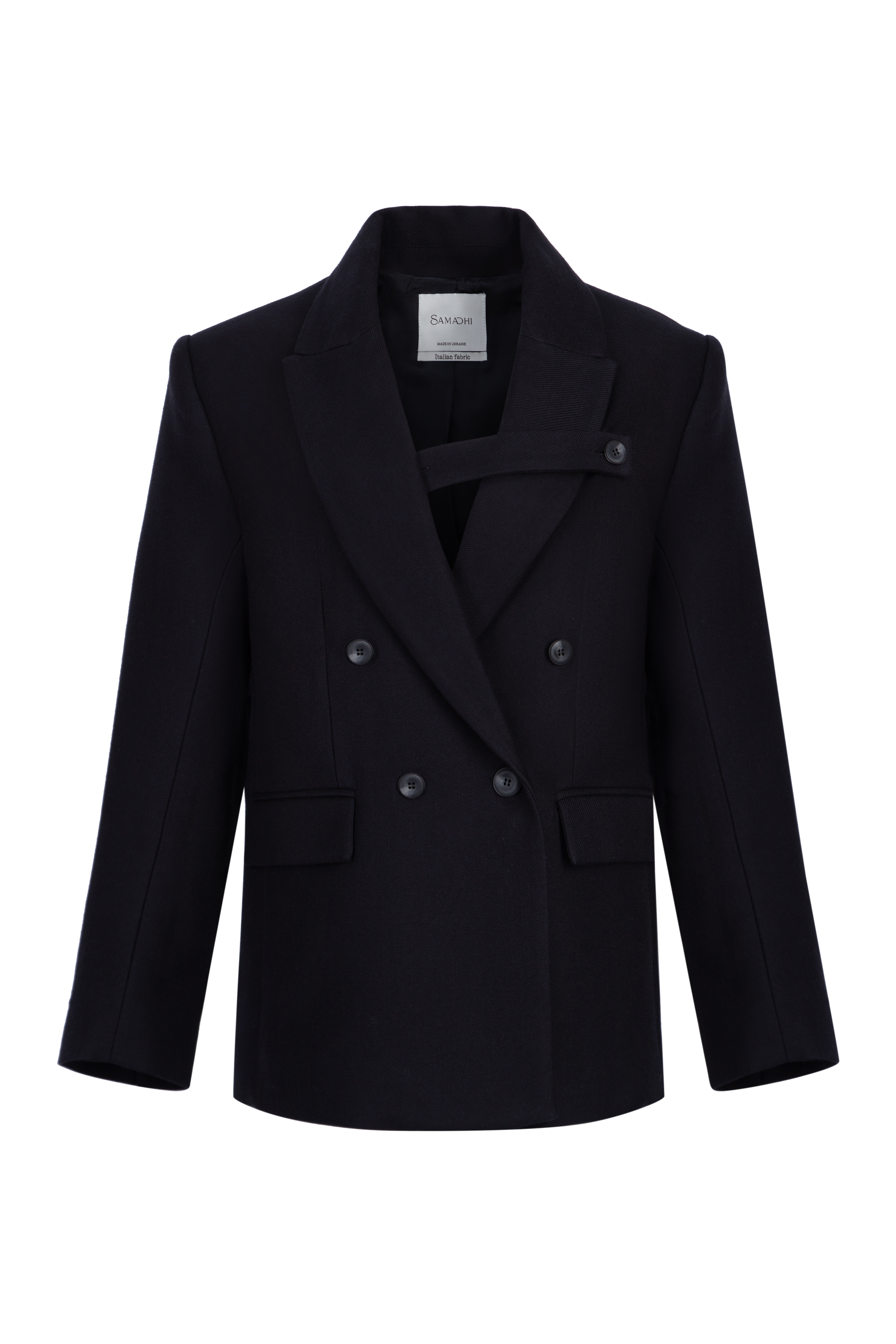 Oversized wool-cotton jacket